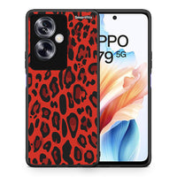 Thumbnail for Θήκη Oppo A79 / A2 Red Leopard Animal από τη Smartfits με σχέδιο στο πίσω μέρος και μαύρο περίβλημα | Oppo A79 / A2 Red Leopard Animal case with colorful back and black bezels