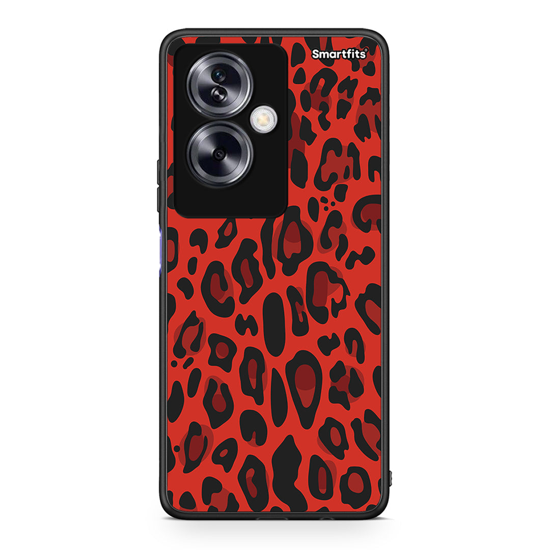 4 - Oppo A79 / A2 Red Leopard Animal case, cover, bumper