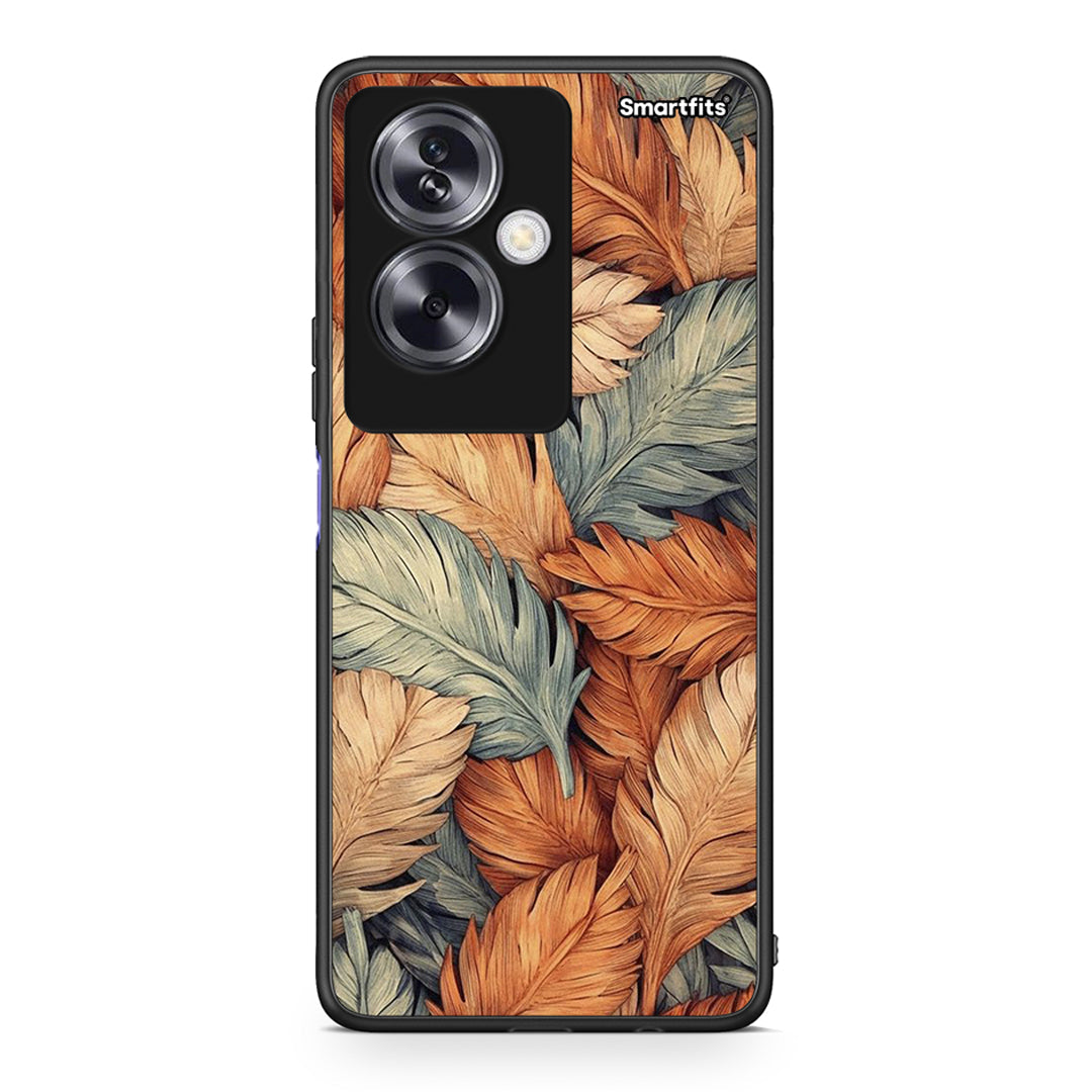 Oppo A79 / A2 Autumn Leaves Θήκη από τη Smartfits με σχέδιο στο πίσω μέρος και μαύρο περίβλημα | Smartphone case with colorful back and black bezels by Smartfits
