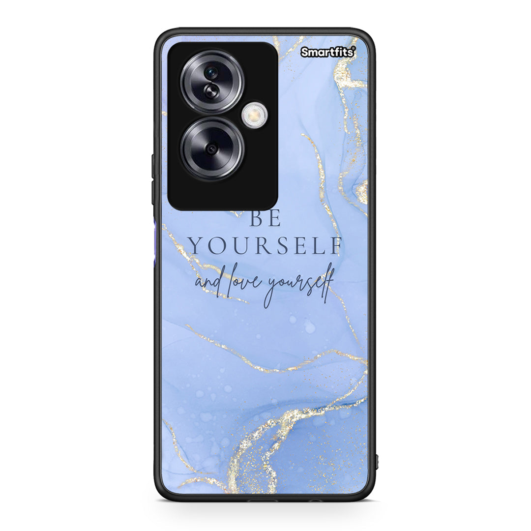Oppo A79 / A2 Be Yourself θήκη από τη Smartfits με σχέδιο στο πίσω μέρος και μαύρο περίβλημα | Smartphone case with colorful back and black bezels by Smartfits