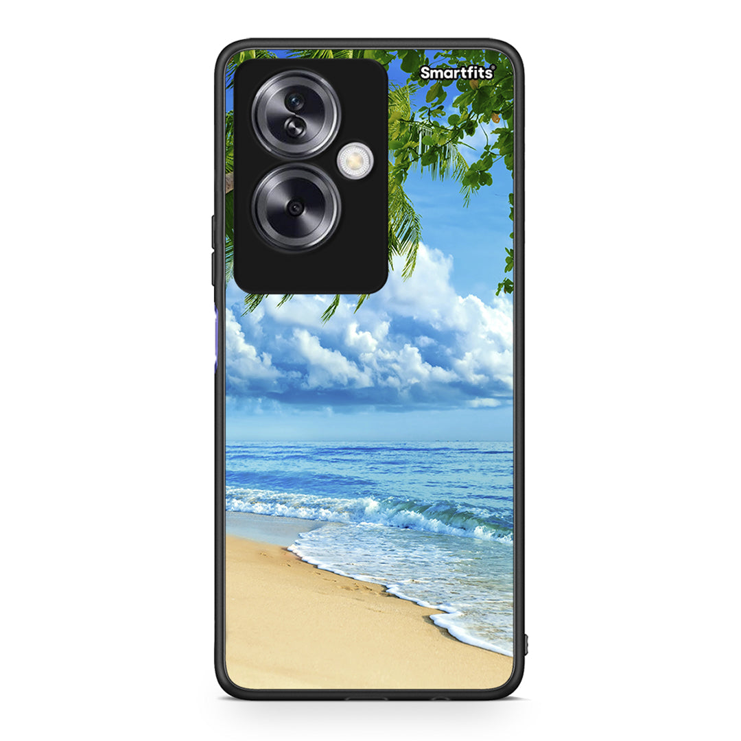 Oppo A79 / A2 Beautiful Beach θήκη από τη Smartfits με σχέδιο στο πίσω μέρος και μαύρο περίβλημα | Smartphone case with colorful back and black bezels by Smartfits
