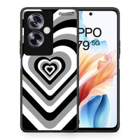 Thumbnail for Θήκη Oppo A79 / A2 Black Hearts από τη Smartfits με σχέδιο στο πίσω μέρος και μαύρο περίβλημα | Oppo A79 / A2 Black Hearts case with colorful back and black bezels