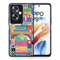 Thumbnail for Θήκη Oppo A79 / A2 Bubbles Soap από τη Smartfits με σχέδιο στο πίσω μέρος και μαύρο περίβλημα | Oppo A79 / A2 Bubbles Soap case with colorful back and black bezels