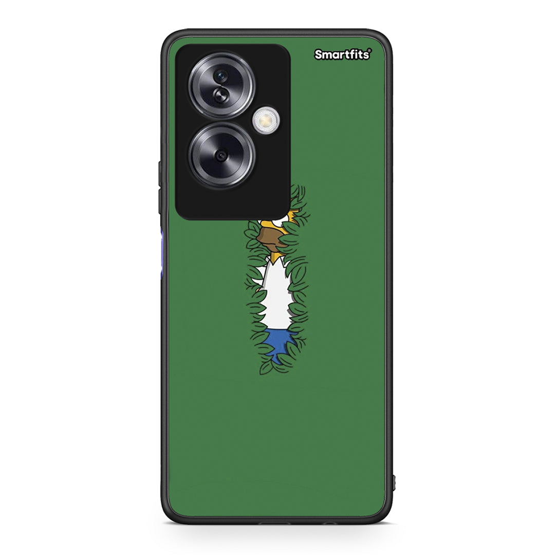 Oppo A79 / A2 Bush Man Θήκη Αγίου Βαλεντίνου από τη Smartfits με σχέδιο στο πίσω μέρος και μαύρο περίβλημα | Smartphone case with colorful back and black bezels by Smartfits