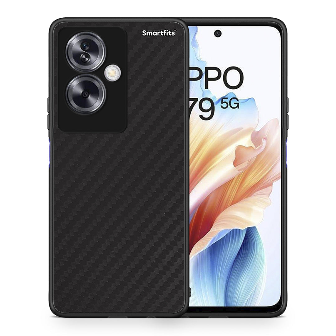 Θήκη Oppo A79 / A2 Carbon Black από τη Smartfits με σχέδιο στο πίσω μέρος και μαύρο περίβλημα | Oppo A79 / A2 Carbon Black case with colorful back and black bezels