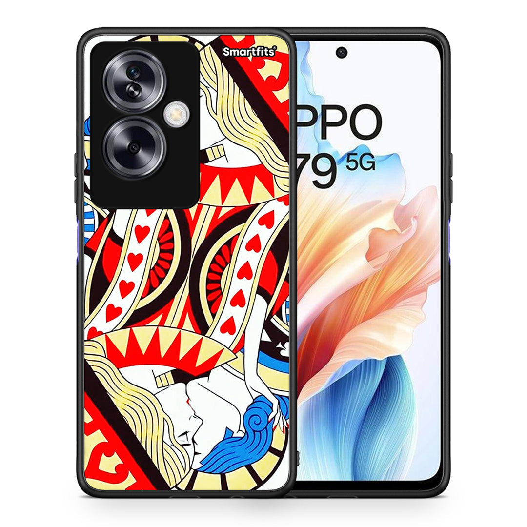 Θήκη Oppo A79 / A2 Card Love από τη Smartfits με σχέδιο στο πίσω μέρος και μαύρο περίβλημα | Oppo A79 / A2 Card Love case with colorful back and black bezels