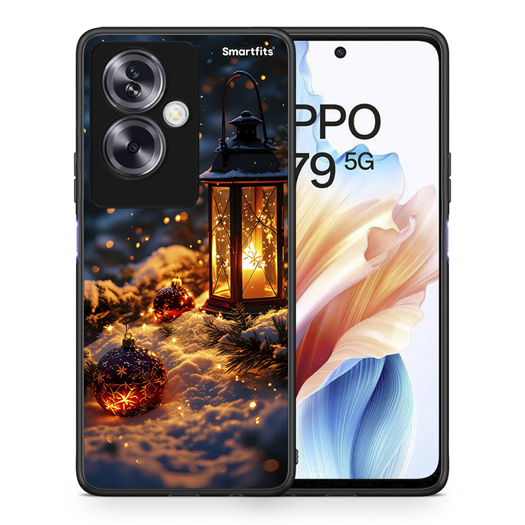 Θήκη Oppo A79 / A2 Christmas Ornaments από τη Smartfits με σχέδιο στο πίσω μέρος και μαύρο περίβλημα | Oppo A79 / A2 Christmas Ornaments case with colorful back and black bezels