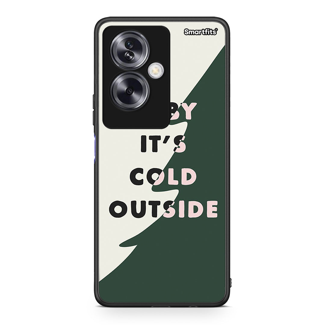 Oppo A79 / A2 Cold Outside θήκη από τη Smartfits με σχέδιο στο πίσω μέρος και μαύρο περίβλημα | Smartphone case with colorful back and black bezels by Smartfits