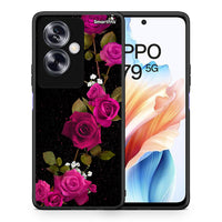 Thumbnail for Θήκη Oppo A79 / A2 Red Roses Flower από τη Smartfits με σχέδιο στο πίσω μέρος και μαύρο περίβλημα | Oppo A79 / A2 Red Roses Flower case with colorful back and black bezels