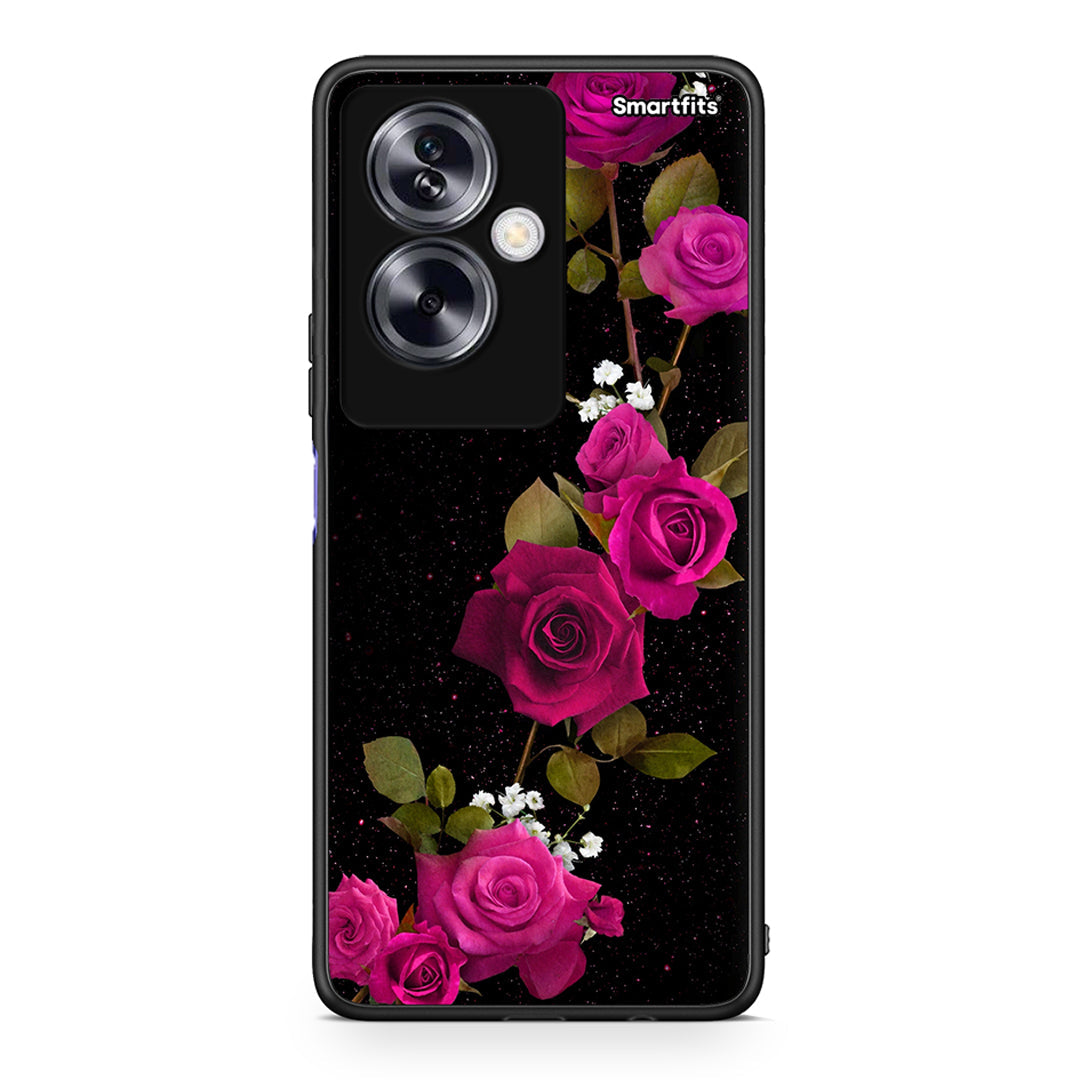 4 - Oppo A79 / A2 Red Roses Flower case, cover, bumper