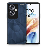 Thumbnail for Θήκη Oppo A79 / A2 Blue Abstract Geometric από τη Smartfits με σχέδιο στο πίσω μέρος και μαύρο περίβλημα | Oppo A79 / A2 Blue Abstract Geometric case with colorful back and black bezels