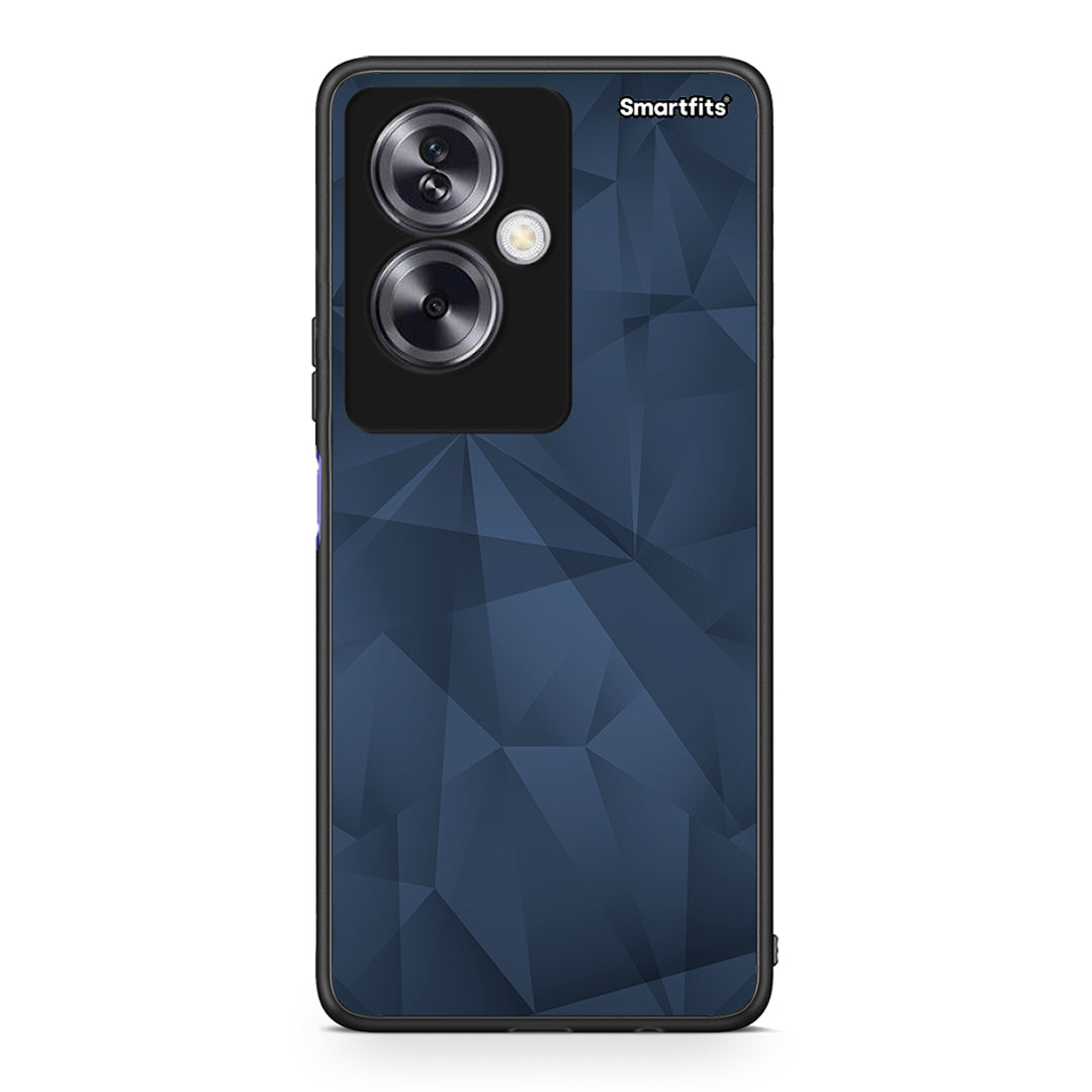 39 - Oppo A79 / A2 Blue Abstract Geometric case, cover, bumper