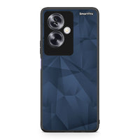 Thumbnail for 39 - Oppo A79 / A2 Blue Abstract Geometric case, cover, bumper
