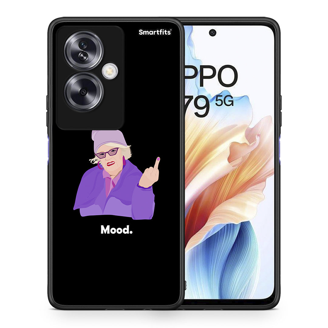 Θήκη Oppo A79 / A2 Grandma Mood Black από τη Smartfits με σχέδιο στο πίσω μέρος και μαύρο περίβλημα | Oppo A79 / A2 Grandma Mood Black case with colorful back and black bezels