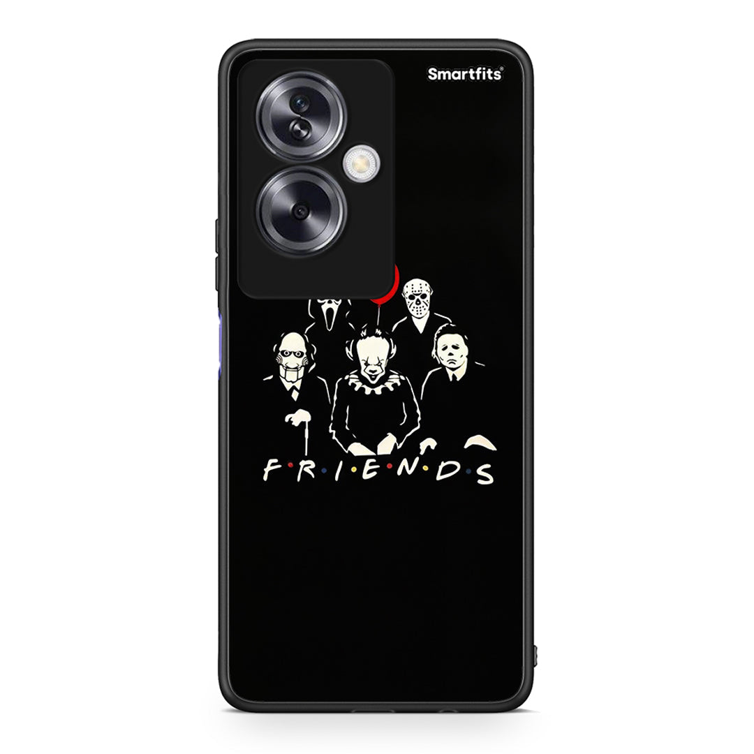 Oppo A79 / A2 Halloween Friends Θήκη από τη Smartfits με σχέδιο στο πίσω μέρος και μαύρο περίβλημα | Smartphone case with colorful back and black bezels by Smartfits