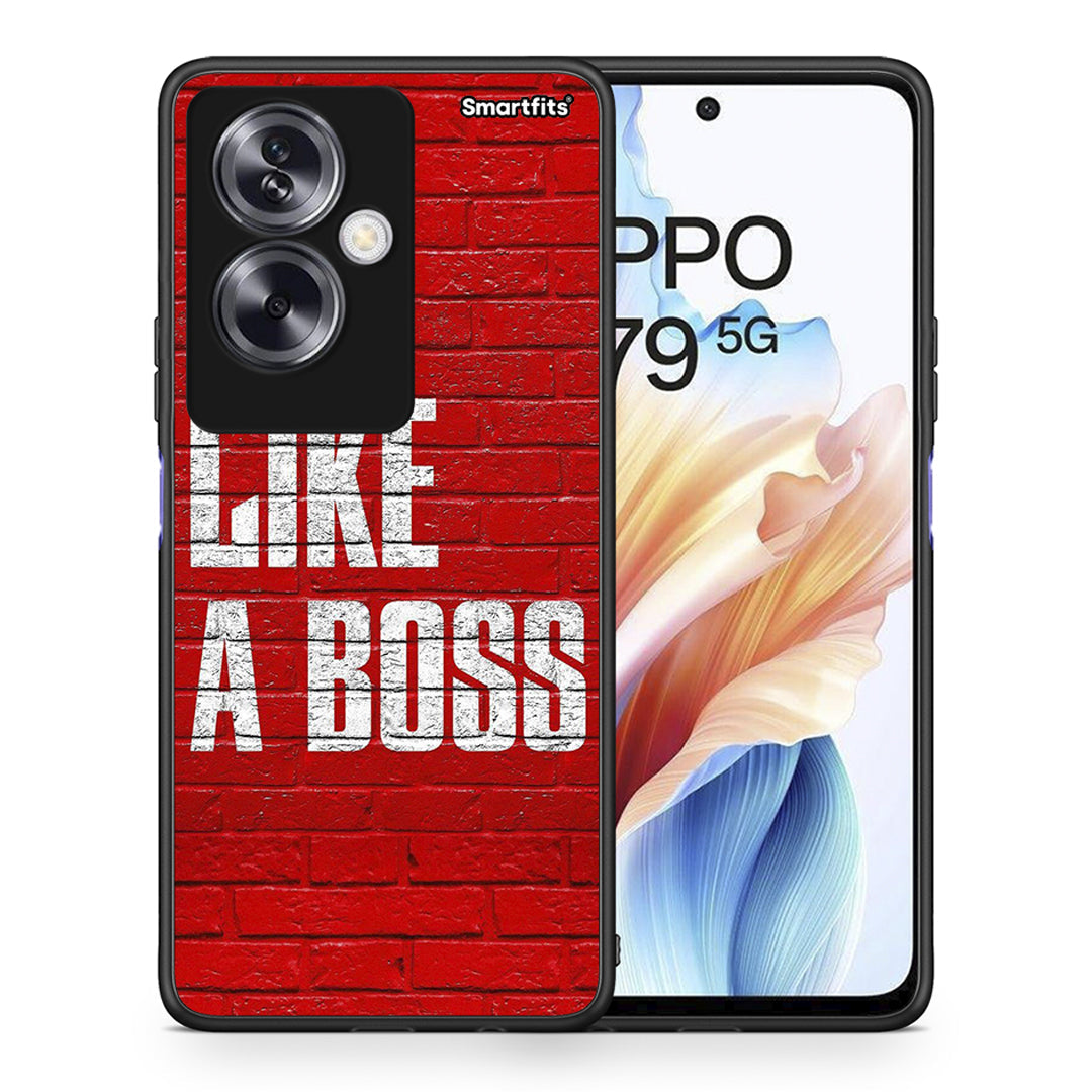 Θήκη Oppo A79 / A2 Like A Boss από τη Smartfits με σχέδιο στο πίσω μέρος και μαύρο περίβλημα | Oppo A79 / A2 Like A Boss case with colorful back and black bezels