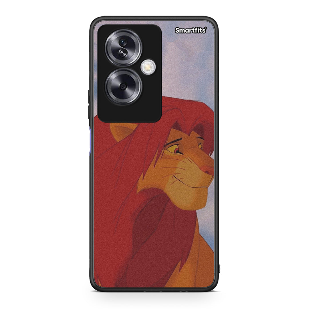Oppo A79 / A2 Lion Love 1 Θήκη Αγίου Βαλεντίνου από τη Smartfits με σχέδιο στο πίσω μέρος και μαύρο περίβλημα | Smartphone case with colorful back and black bezels by Smartfits