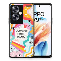 Thumbnail for Θήκη Oppo A79 / A2 Manifest Your Vision από τη Smartfits με σχέδιο στο πίσω μέρος και μαύρο περίβλημα | Oppo A79 / A2 Manifest Your Vision case with colorful back and black bezels