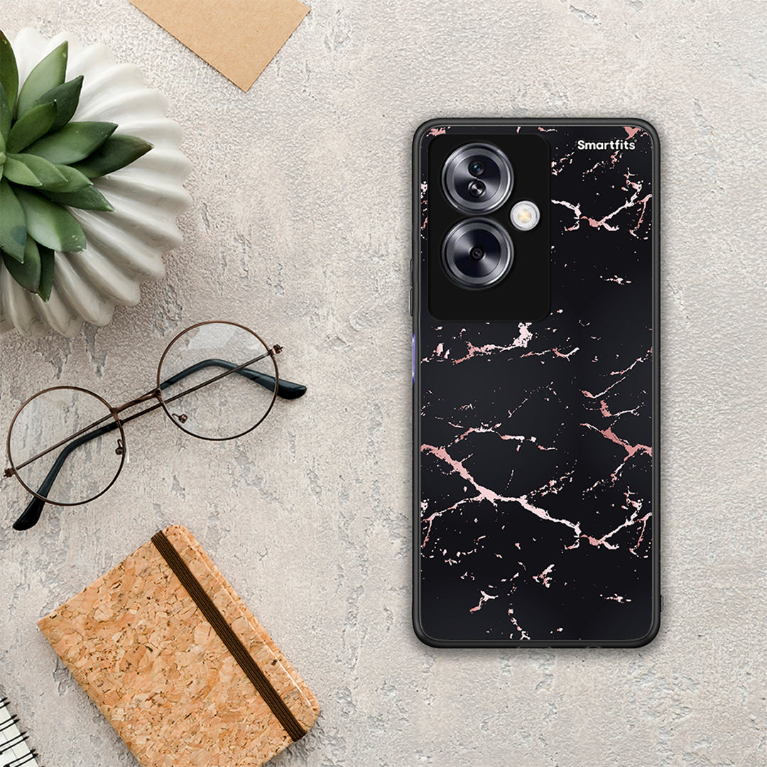 Marble Black Rosegold - Oppo A79 / A2 case