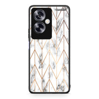 Thumbnail for 44 - Oppo A79 / A2 Gold Geometric Marble case, cover, bumper