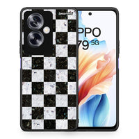 Thumbnail for Θήκη Oppo A79 / A2 Square Geometric Marble από τη Smartfits με σχέδιο στο πίσω μέρος και μαύρο περίβλημα | Oppo A79 / A2 Square Geometric Marble case with colorful back and black bezels