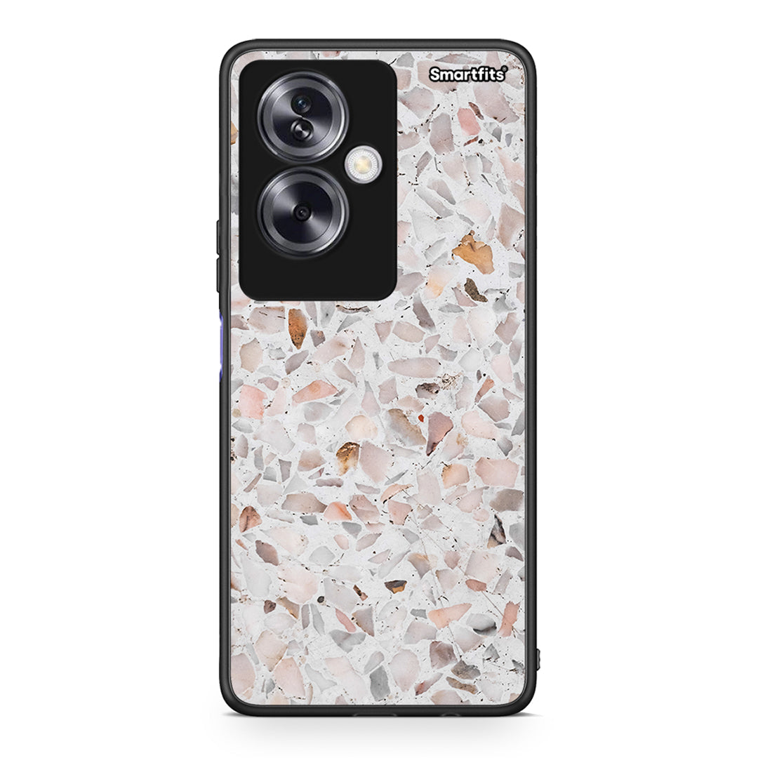 Oppo A79 / A2 Marble Terrazzo θήκη από τη Smartfits με σχέδιο στο πίσω μέρος και μαύρο περίβλημα | Smartphone case with colorful back and black bezels by Smartfits