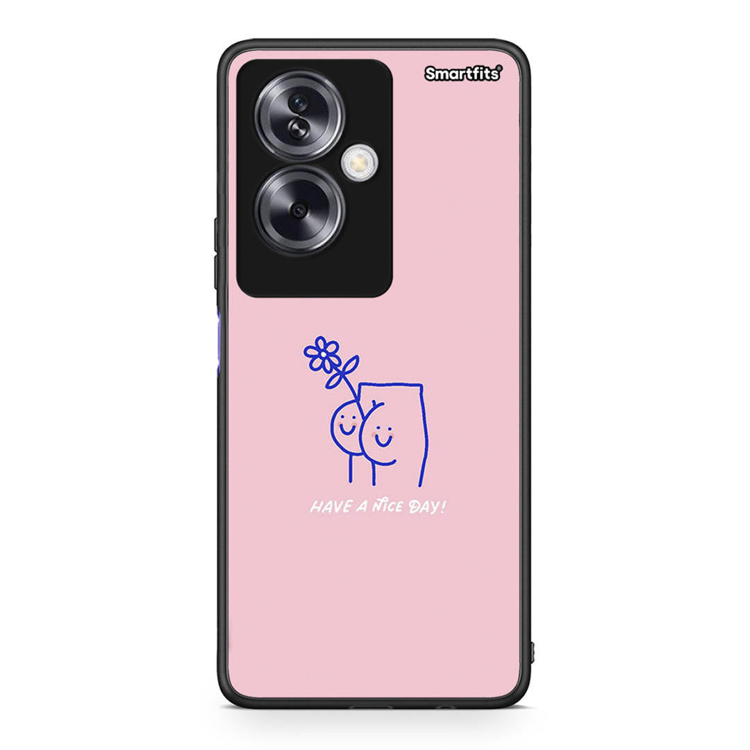 Oppo A79 / A2 Nice Day θήκη από τη Smartfits με σχέδιο στο πίσω μέρος και μαύρο περίβλημα | Smartphone case with colorful back and black bezels by Smartfits