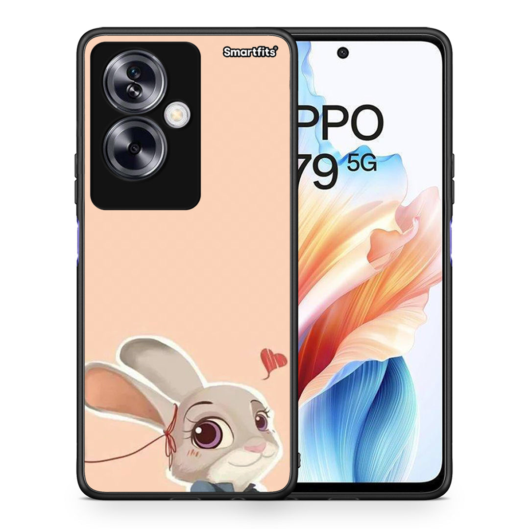 Θήκη Oppo A79 / A2 Nick Wilde And Judy Hopps Love 2 από τη Smartfits με σχέδιο στο πίσω μέρος και μαύρο περίβλημα | Oppo A79 / A2 Nick Wilde And Judy Hopps Love 2 case with colorful back and black bezels