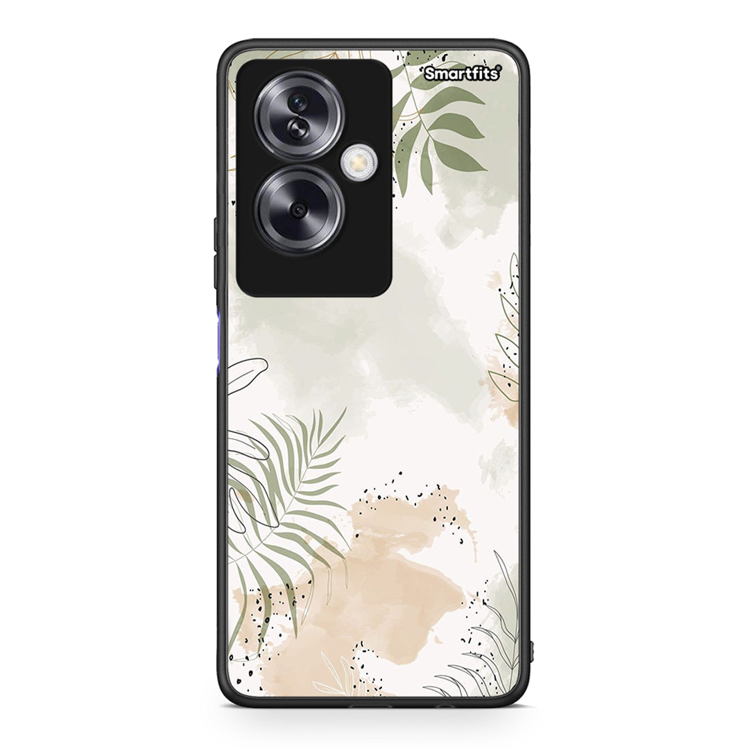Oppo A79 / A2 Nude Plants Θήκη από τη Smartfits με σχέδιο στο πίσω μέρος και μαύρο περίβλημα | Smartphone case with colorful back and black bezels by Smartfits