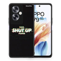 Thumbnail for Θήκη Oppo A79 / A2 OMG ShutUp από τη Smartfits με σχέδιο στο πίσω μέρος και μαύρο περίβλημα | Oppo A79 / A2 OMG ShutUp case with colorful back and black bezels