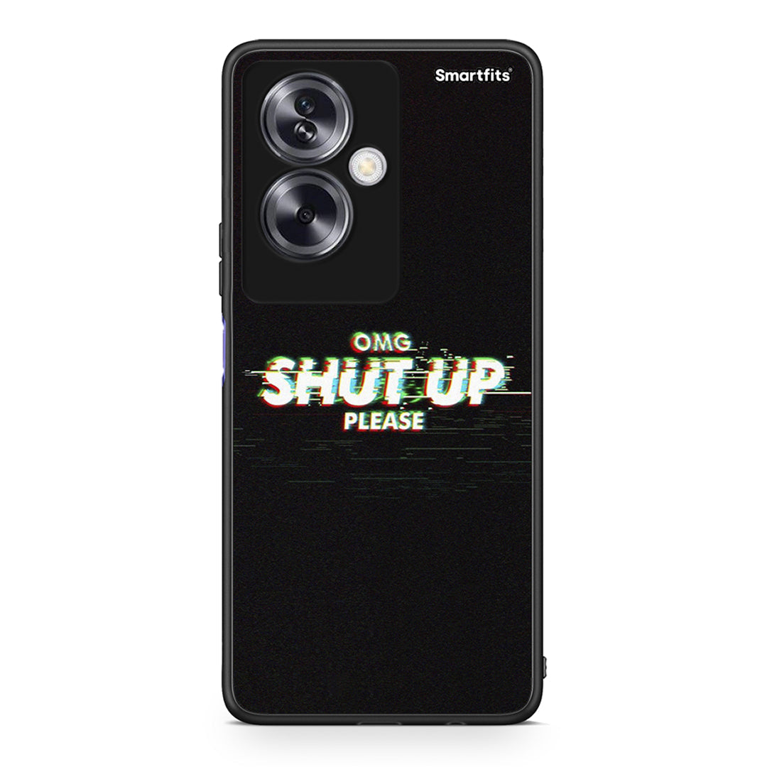 Oppo A79 / A2 OMG ShutUp θήκη από τη Smartfits με σχέδιο στο πίσω μέρος και μαύρο περίβλημα | Smartphone case with colorful back and black bezels by Smartfits