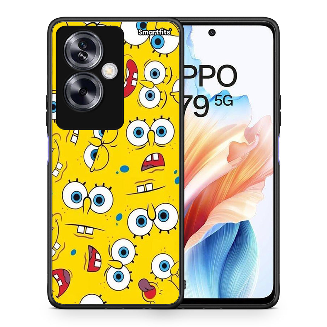 Θήκη Oppo A79 / A2 Sponge PopArt από τη Smartfits με σχέδιο στο πίσω μέρος και μαύρο περίβλημα | Oppo A79 / A2 Sponge PopArt case with colorful back and black bezels