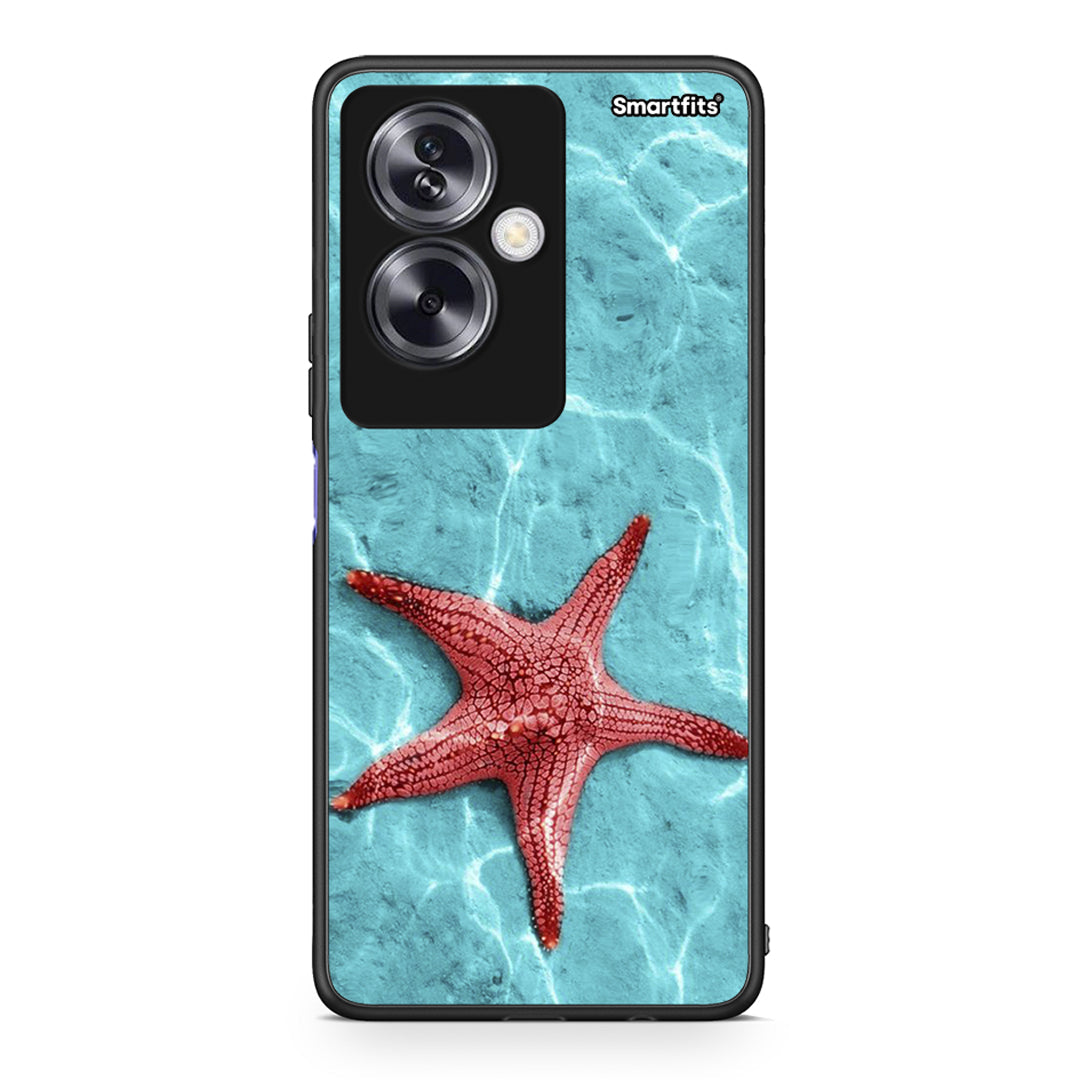 Oppo A79 / A2 Red Starfish Θήκη από τη Smartfits με σχέδιο στο πίσω μέρος και μαύρο περίβλημα | Smartphone case with colorful back and black bezels by Smartfits