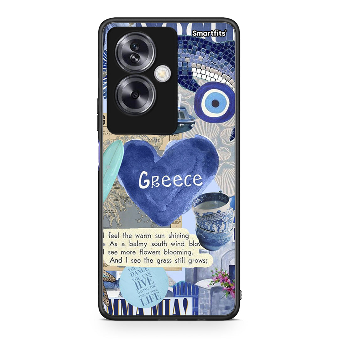 Oppo A79 / A2 Summer In Greece Θήκη από τη Smartfits με σχέδιο στο πίσω μέρος και μαύρο περίβλημα | Smartphone case with colorful back and black bezels by Smartfits