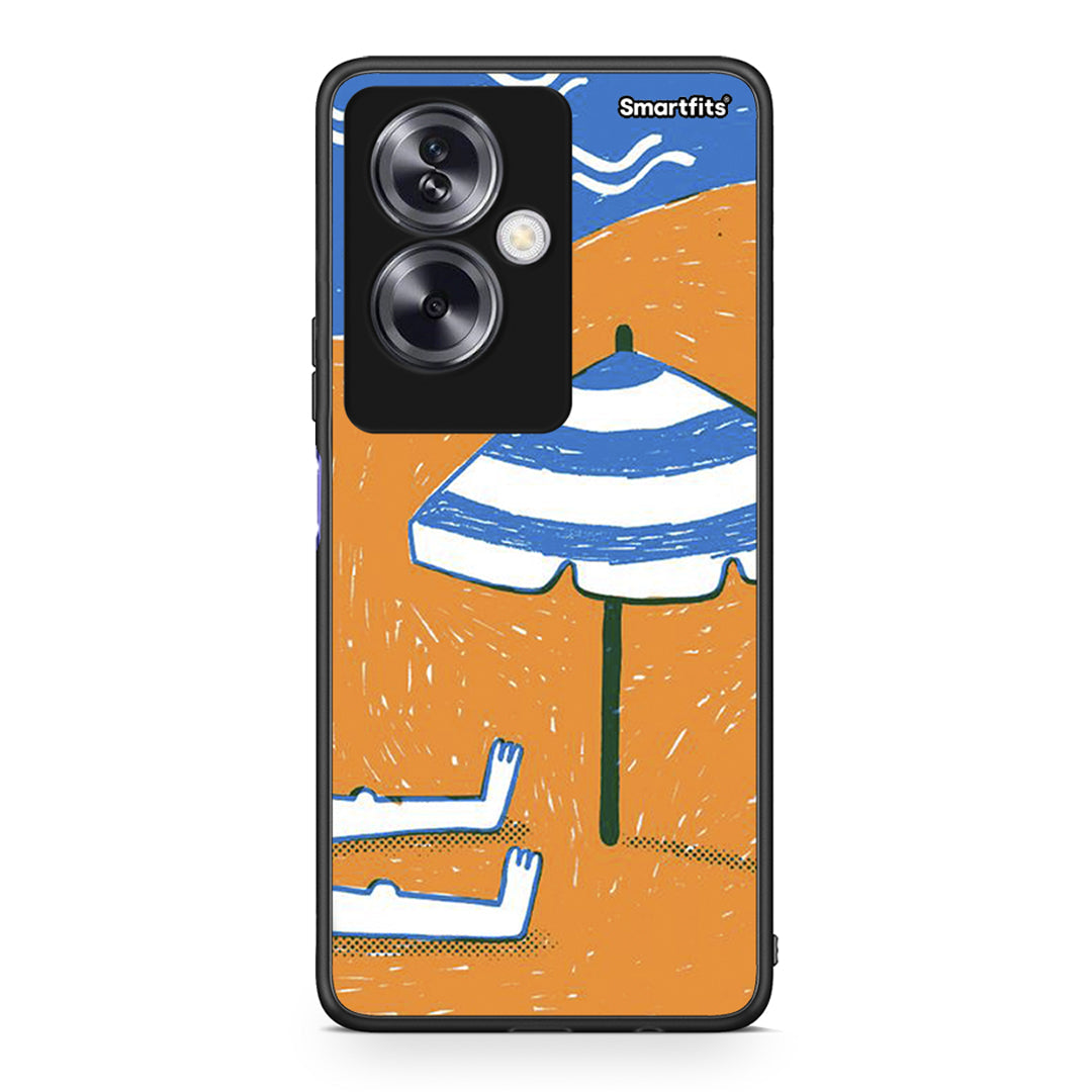 Oppo A79 / A2 Summering Θήκη από τη Smartfits με σχέδιο στο πίσω μέρος και μαύρο περίβλημα | Smartphone case with colorful back and black bezels by Smartfits