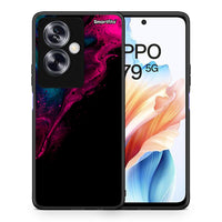 Thumbnail for Θήκη Oppo A79 / A2 Pink Black Watercolor από τη Smartfits με σχέδιο στο πίσω μέρος και μαύρο περίβλημα | Oppo A79 / A2 Pink Black Watercolor case with colorful back and black bezels