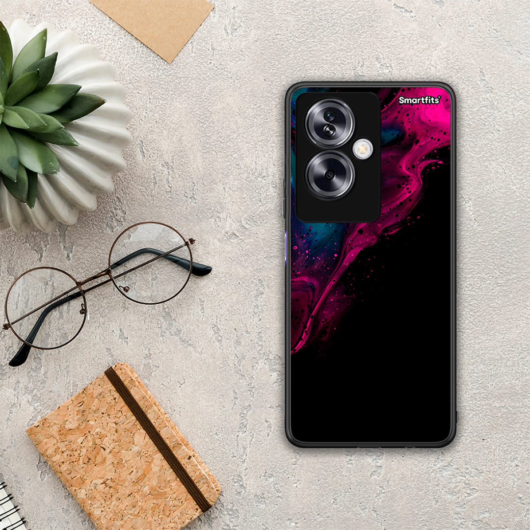 Watercolor Pink Black - Oppo A79 / A2 case