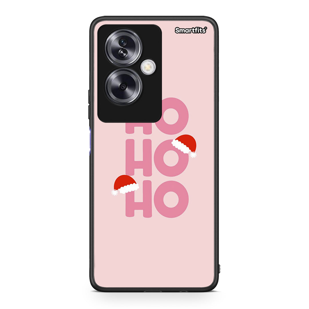 Oppo A79 / A2 Xmas Ho Ho Ho θήκη από τη Smartfits με σχέδιο στο πίσω μέρος και μαύρο περίβλημα | Smartphone case with colorful back and black bezels by Smartfits