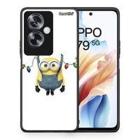 Thumbnail for Θήκη Oppo A79 / A2 Xmas Minion Lights από τη Smartfits με σχέδιο στο πίσω μέρος και μαύρο περίβλημα | Oppo A79 / A2 Xmas Minion Lights case with colorful back and black bezels