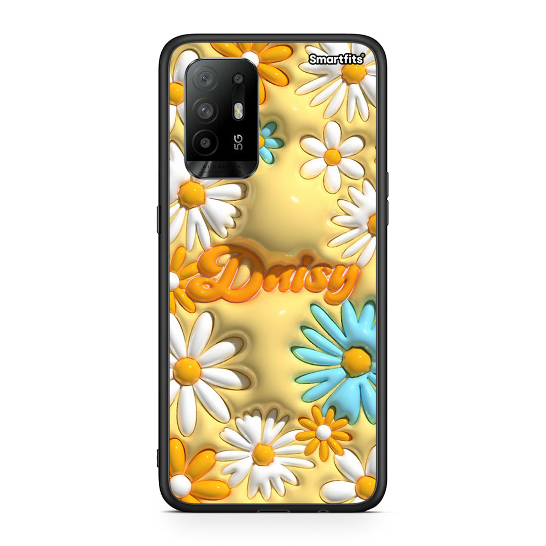 Oppo A94 5G Bubble Daisies θήκη από τη Smartfits με σχέδιο στο πίσω μέρος και μαύρο περίβλημα | Smartphone case with colorful back and black bezels by Smartfits