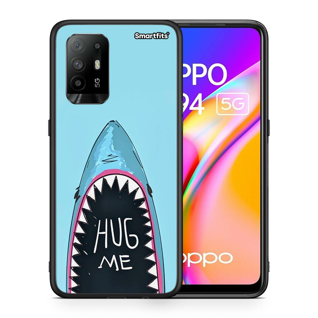 Θήκη Oppo A94 5G Hug Me από τη Smartfits με σχέδιο στο πίσω μέρος και μαύρο περίβλημα | Oppo A94 5G Hug Me case with colorful back and black bezels