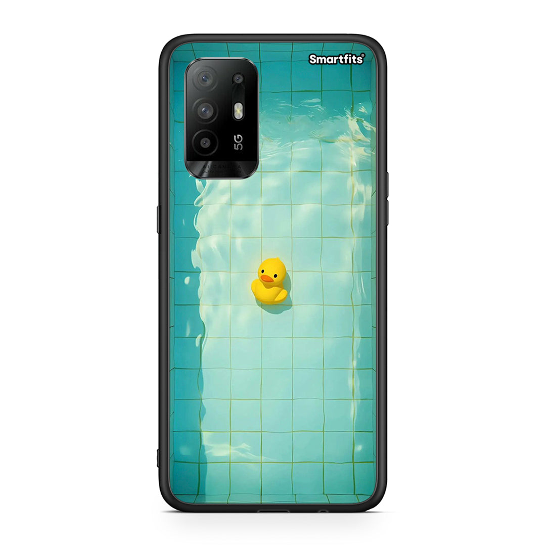 Oppo A94 5G Yellow Duck θήκη από τη Smartfits με σχέδιο στο πίσω μέρος και μαύρο περίβλημα | Smartphone case with colorful back and black bezels by Smartfits