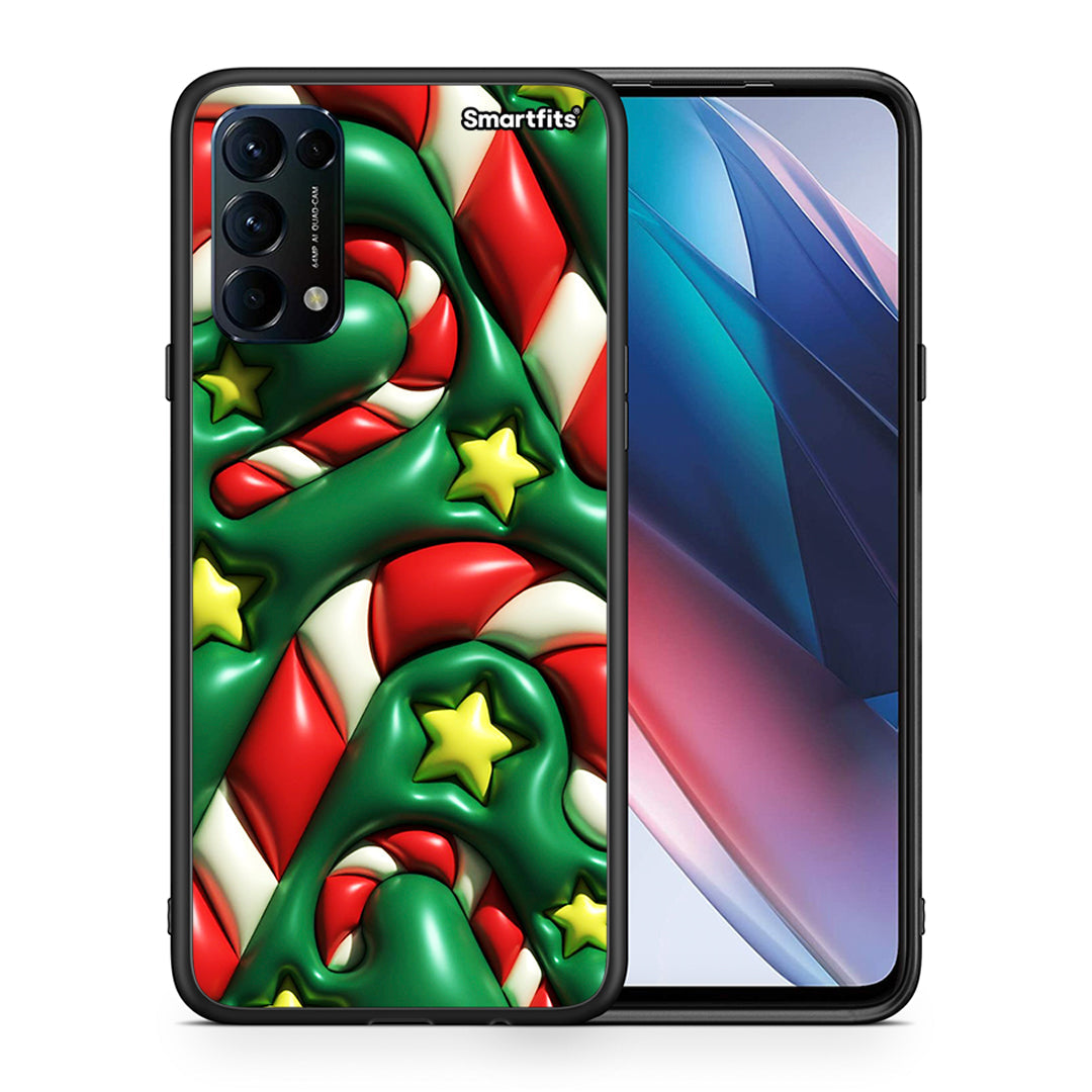 Θήκη Oppo Find X3 Lite / Reno 5 5G / Reno 5 4G Christmas Bubbles από τη Smartfits με σχέδιο στο πίσω μέρος και μαύρο περίβλημα | Oppo Find X3 Lite / Reno 5 5G / Reno 5 4G Christmas Bubbles case with colorful back and black bezels