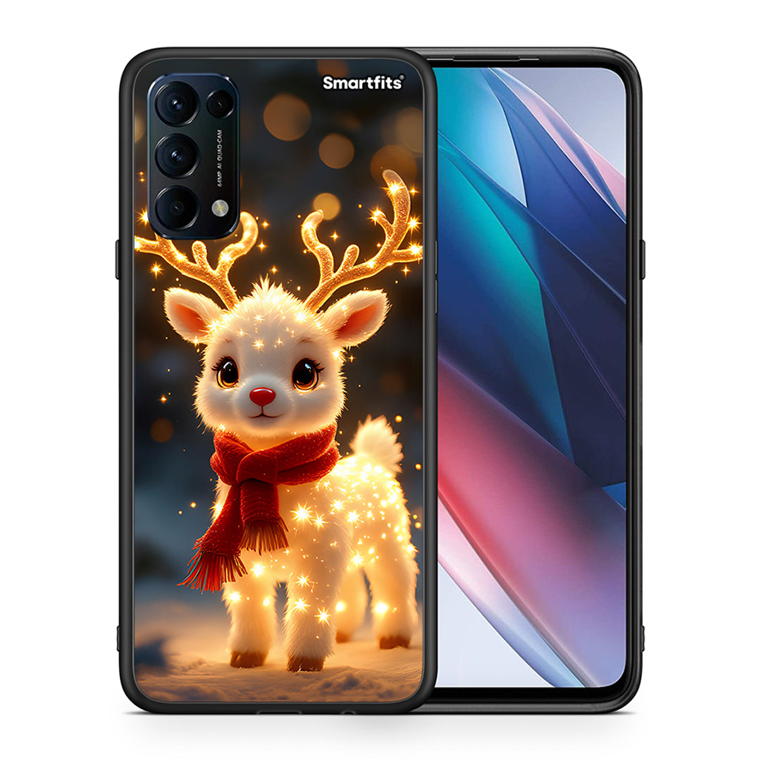 Θήκη Oppo Find X3 Lite / Reno 5 5G / Reno 5 4G Christmas Cutie από τη Smartfits με σχέδιο στο πίσω μέρος και μαύρο περίβλημα | Oppo Find X3 Lite / Reno 5 5G / Reno 5 4G Christmas Cutie case with colorful back and black bezels