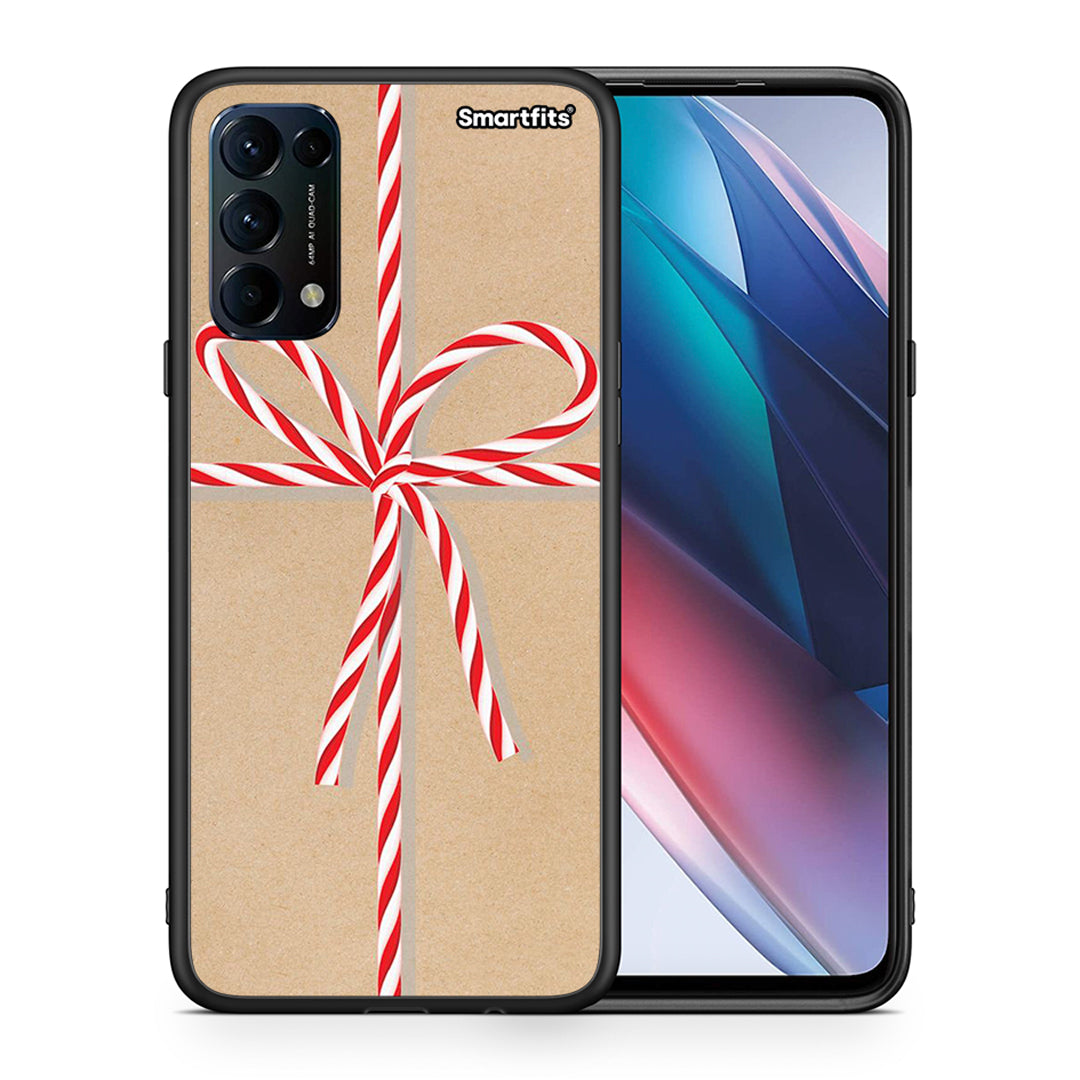 Θήκη Oppo Find X3 Lite / Reno 5 5G / Reno 5 4G Christmas Gift από τη Smartfits με σχέδιο στο πίσω μέρος και μαύρο περίβλημα | Oppo Find X3 Lite / Reno 5 5G / Reno 5 4G Christmas Gift case with colorful back and black bezels