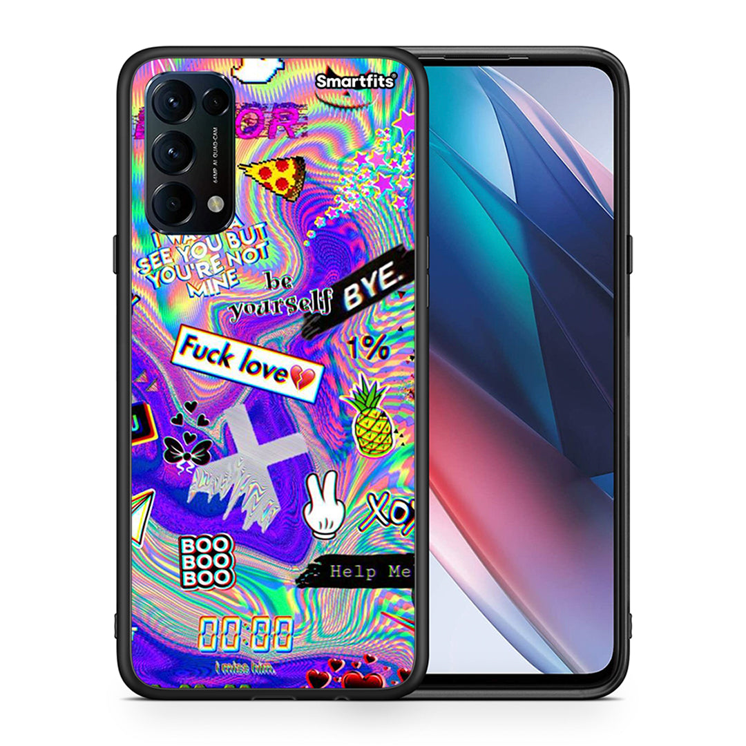 Θήκη Oppo Find X3 Lite / Reno 5 5G / Reno 5 4G Game Over από τη Smartfits με σχέδιο στο πίσω μέρος και μαύρο περίβλημα | Oppo Find X3 Lite / Reno 5 5G / Reno 5 4G Game Over case with colorful back and black bezels