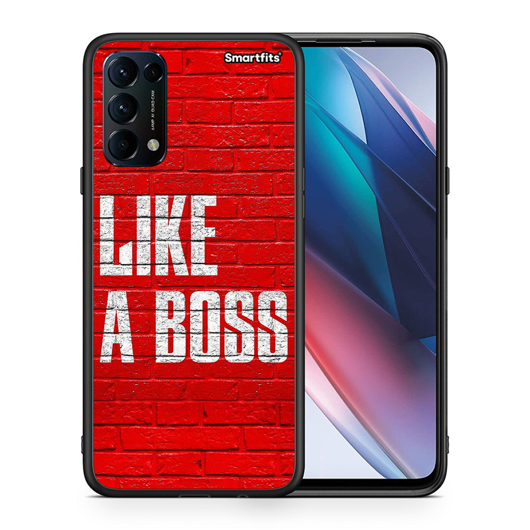 Θήκη Oppo Find X3 Lite / Reno 5 5G / Reno 5 4G Like A Boss από τη Smartfits με σχέδιο στο πίσω μέρος και μαύρο περίβλημα | Oppo Find X3 Lite / Reno 5 5G / Reno 5 4G Like A Boss case with colorful back and black bezels