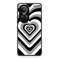 Thumbnail for Oppo Reno10 Pro Black Hearts θήκη από τη Smartfits με σχέδιο στο πίσω μέρος και μαύρο περίβλημα | Smartphone case with colorful back and black bezels by Smartfits
