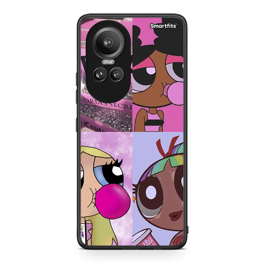 Oppo Reno10 Pro Bubble Girls Θήκη Αγίου Βαλεντίνου από τη Smartfits με σχέδιο στο πίσω μέρος και μαύρο περίβλημα | Smartphone case with colorful back and black bezels by Smartfits