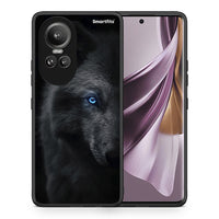 Thumbnail for Θήκη Oppo Reno10 Pro Dark Wolf από τη Smartfits με σχέδιο στο πίσω μέρος και μαύρο περίβλημα | Oppo Reno10 Pro Dark Wolf case with colorful back and black bezels